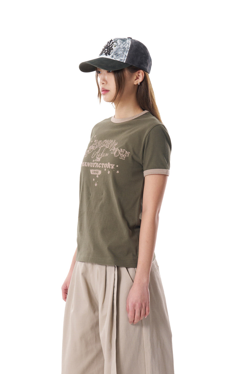 VTG Ink Ringer Top (Khaki)