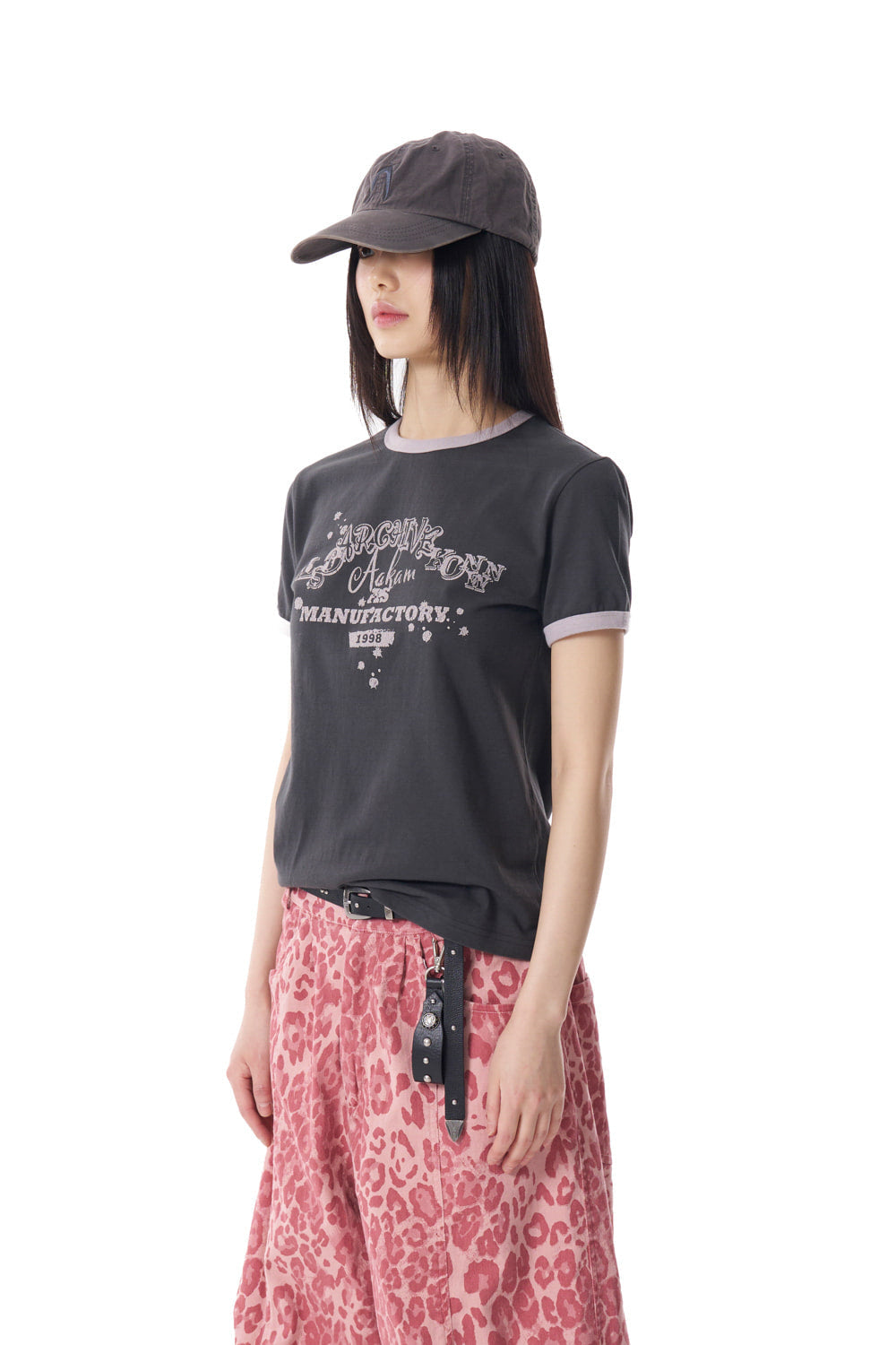 VTG Ink Ringer Top (Dark Gray)